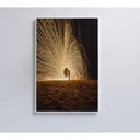 Ver imagem 1 de Quadro Praia Noturna 80x120 Cm Vidro Impresso