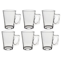 Jogo 6 Canecas de Vidro Casual 185ml Class Home - 1