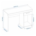 Ver imagem 4 de Mesa para Computador Escrivaninha Home Office Estudos 1 Gaveta 1 Nicho Escritório Marrom Escuro