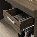 Ver imagem 4 de Mesa Para Computador Escrivaninha Home Office Estudos 1 Gaveta 1 Nicho Escritório Marrom Escuro