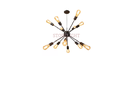 Ver imagem 1 de Lustre Pendente Moderno Sputinik Atomo Pt Fosco 12l