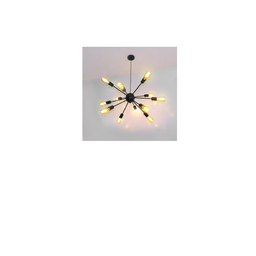 Lustre Pendente Moderno Sputinik Atomo PT Fosco 12L - 3
