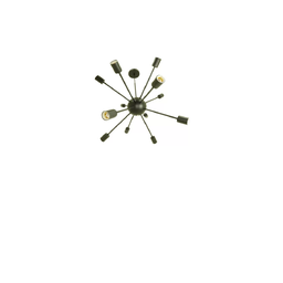 Lustre Pendente Moderno Sputinik Atomo PT Fosco 12L - 2