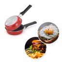 Ver imagem 3 de Frigideira Dupla Hamburgueira e Omeleteira Antiaderente 14cm Vermelha
