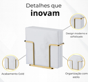 Ver imagem 2 de Porta Guardanapos Mesa Luxo Cozinha - Dourado