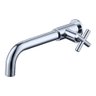 Torneira de Parede para Lavabo Banheiro Lavatório Área de Serviço Inox Cromada Luxo 1/4v - 1