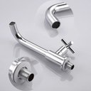 Ver imagem 3 de Torneira de Parede para Lavabo Banheiro Lavatório Área de Serviço Inox Cromada Luxo 1/4v