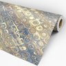 Papel de Parede Adesivo Textura 002 Azul Dourado 1.80x0.58m - 3