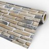 Papel de Parede Adesivo Tijolo 018 Bege e Cinza 4.80x0.58m - 3