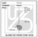 Ver imagem 6 de Lustre Pendente On Ly - Dourado com Globo de Vidro Branco - 4127-14-br