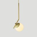 Ver imagem 4 de Lustre Pendente On Ly - Dourado com Globo de Vidro Branco - 4127-14-br