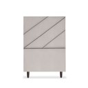 Ver imagem 1 de Cabeceira Estofada Queen Cristal 90cm Suede Cinza Claro