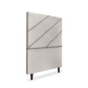 Ver imagem 3 de Cabeceira Estofada Queen Cristal 90cm Suede Cinza Claro