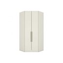 Ver imagem 1 de Guarda Roupa Closet de Quarto de Canto Oblíquo Mc05 Seletto C/ 2 Portas e 3 Gavetas Areia - Henn