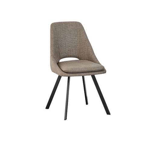 Cadeira para Sala de Jantar Linho Nora Cinza/Quente