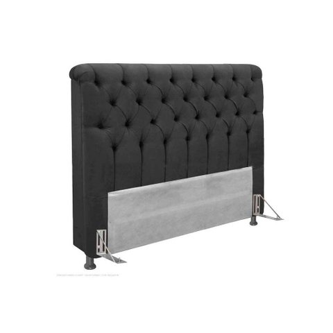 Cabeceira Cama Box Estofada Solteiro Solteiro Imperatriz Suede Cinza - Simbal