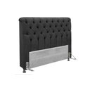 Ver imagem 1 de Cabeceira Cama Box Estofada Solteiro Solteiro Imperatriz Suede Cinza - Simbal