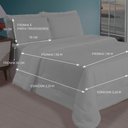 Ver imagem 4 de Edredom Casal Queen 6 Peças Fino para Verão Função Cobre Leito Branco Casa Dona