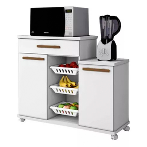 Armário Fruteira 2 Portas 3 Cestos 1 Gaveta Teresina Arte Móveis