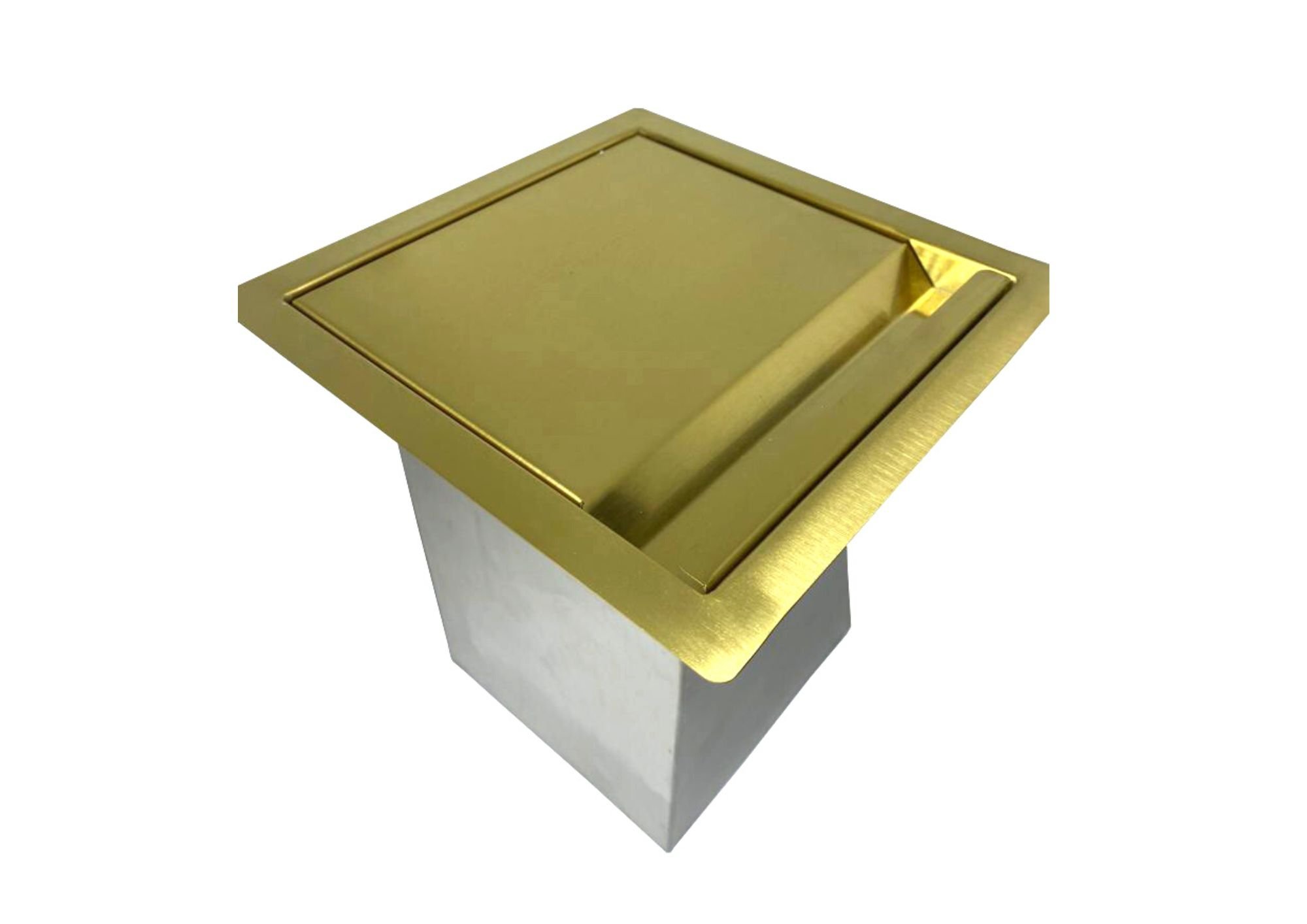 Lixeira Dourada Quadrada em Aço Inox para Embutir 4L By Fineza - 2
