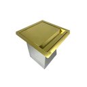 Ver imagem 2 de Lixeira Dourada Quadrada em Aço Inox para Embutir 4L By Fineza
