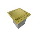 Ver imagem 1 de Lixeira Dourada Quadrada em Aço Inox para Embutir 4L By Fineza