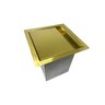 Lixeira Dourada Quadrada em Aço Inox para Embutir 4L By Fineza - 3