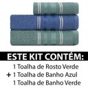 Ver imagem 2 de Jogo De Toalhas 3 peças Banho + Rosto Algodão Liz Atlântica