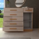 Ver imagem 6 de Quarto Completo Casal Aconchego 7 Portas 11 Gavetas Cinamomo/off White - Panorama Móveis