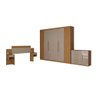Quarto Completo Casal Aconchego 7 Portas 11 Gavetas Cinamomo/off White - Panorama Móveis - 3