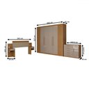 Ver imagem 4 de Quarto Completo Casal Aconchego 7 Portas 11 Gavetas Cinamomo/off White - Panorama Móveis