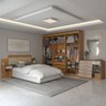 Quarto Completo Casal Aconchego 7 Portas 11 Gavetas Cinamomo/off White - Panorama Móveis - 2