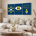 Ver imagem 3 de Kit 3 Quadro Decorativo Administração Faculdade Quarto 28x20