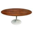 Ver imagem 1 de Mesa Saarinen Oval Pau Ferro 235x122cm - Base Branca mgsaarinen