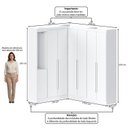 Ver imagem 3 de Guarda- Roupa Modulado Roupeiro de Canto L 7 Portas 6 Gavetas Sapateira Versatille Yescasa