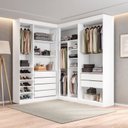Ver imagem 4 de Guarda- Roupa Modulado Roupeiro de Canto L 7 Portas 6 Gavetas Sapateira Versatille Yescasa