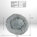 Ver imagem 4 de Caminha Cama Pet 50x50 Peludo Liso Pet Redonda Colors Cinza