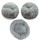 Ver imagem 2 de Caminha Cama Pet 50x50 Peludo Liso Pet Redonda Colors Cinza