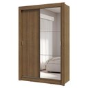 Ver imagem 3 de Guarda-roupa Solteiro 2 Portas de Correr com Espelho 4 Gavetas Rustic Vivare Plus Madesa