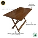Ver imagem 3 de Mesa Dobrável de Mdf 120x70 Imbuia