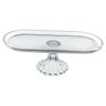 Prato Boleira com Pé Home&co Oval Vidro 12x34x16cm Transparente - 1
