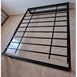 Cama Casal Robusta Aço Ferro Tamanho Queen 158cmx198cm Cor Preto Estilo Industrial Ca-03 - 3