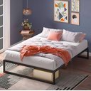 Ver imagem 1 de Cama Casal Robusta Aço Ferro Tamanho Queen 158cmx198cm Cor Preto Estilo Industrial Ca-03