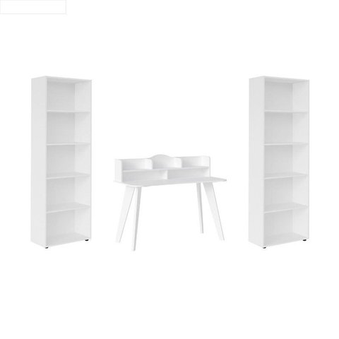 Conjunto Sala de Estar: Escrivaninha Sofia+ 2 Estantes Multy