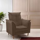 Ver imagem 3 de Poltrona de Amamentação com Puff Marrom Cookiee - Meu Estofado