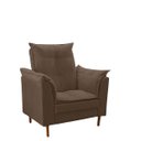 Ver imagem 4 de Poltrona de Amamentação com Puff Marrom Cookiee - Meu Estofado