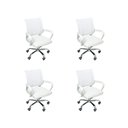 Ver imagem 1 de Kit 4 Cadeiras de Escritório Begonia Tela Mesh Ergonômica Branco