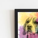 Ver imagem 2 de Quadro Cachorro Beagle Aquarela Tinta Moldura 30x40cm