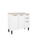 Ver mais imagens de Cozinha Completa Aço C/ Tampo Mdp Branco Colors Bertolini