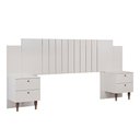 Ver imagem 2 de Cabeceira com Mesa de Cabeceira Veneza 2 Gavetas MDF